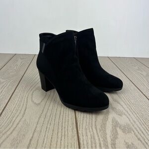Anne Klein Women's Rina Stacked Heel Dress Booties 7.5M Black $110